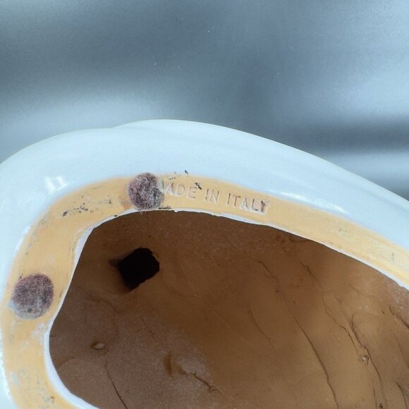 Vintage Italian Art Pottery Ruffled Fluffy Dove Large Hand Painted Pigeon Bird - Picture 9 of 15